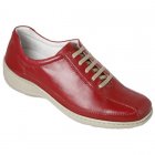 Rohde Women's Full Lace Up Shoe in Red Leather- 1077