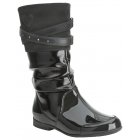 Dolly Ruby - Girl's Long Boots in Purple or Black Patent Leather 