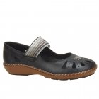 Rieker Women's Slip On Mary jane Shoe with Multi Strap 44865 'Cindy' 