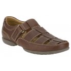 Clarks Recline Open Mens Casual Shoe Sandal in Mahogany Leather
