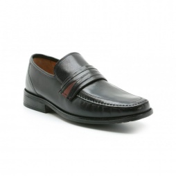 Aston Mind Men's Smart Shoe in Black Leather  