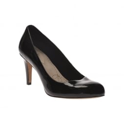 Carlita Cove Women's Court Shoes in Black Patent, Black Leather or Sand Leather