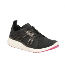 Cowley Faye Women's Casual Shoe in Pink or Black Nubuck