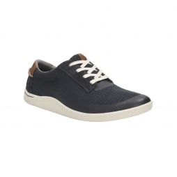 Mapped Edge Men's Casual Shoe in Blue and Olive Combi 