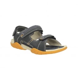 Mirlo Air Junior Boy's Sandals in Navy Leather