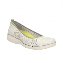 Un Elita Women's Casual Shoe in Navy Leather or White Leather