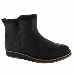 Beach Mini Suede Women's Ankle Boots in Black and Chestnut