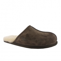 Scuff 1001546 Men's Slippers in Black Leather or Espresso Suede